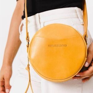 Portland Leather Circle Crossbody